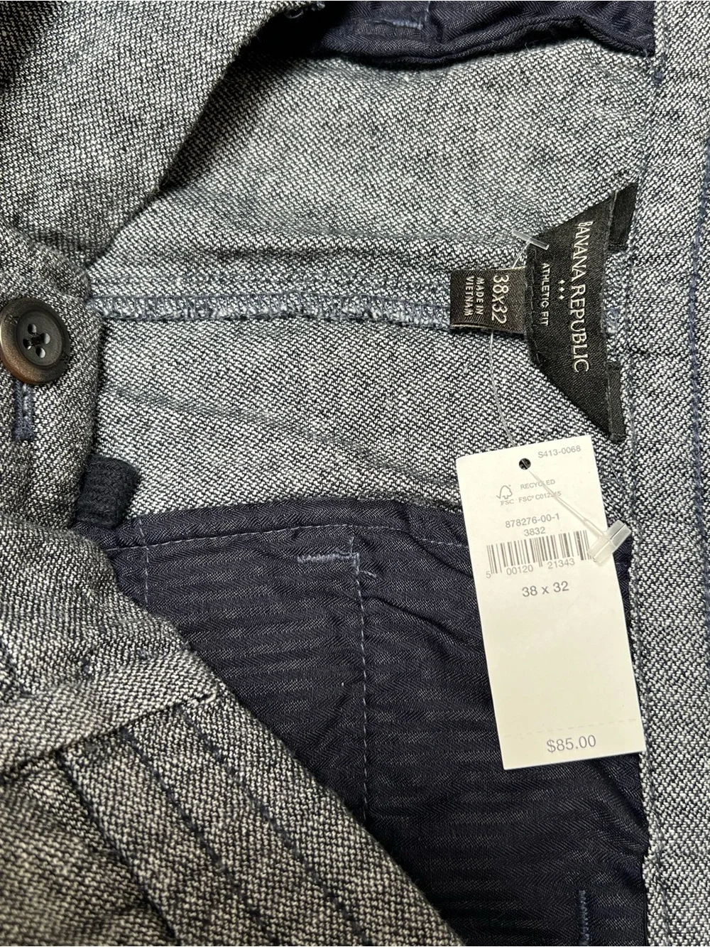 Banana Republic Men's Heather Blue Chinos
